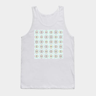 seamless cross pattern with colorful curves Tank Top